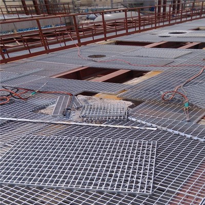 供应电厂热镀锌钢格板 环保脱硫塔钢格栅网格盖板 踏步板图片
